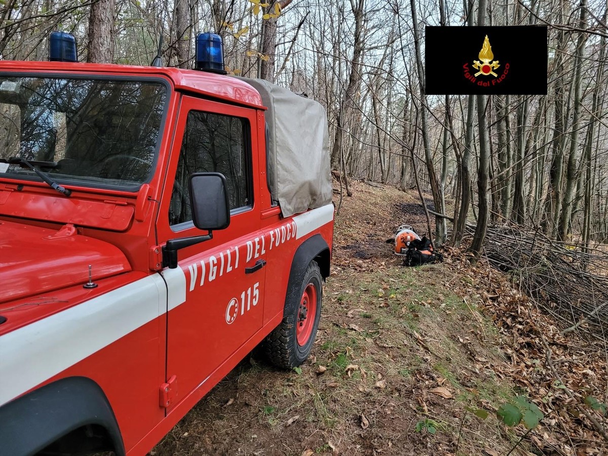 Demonte, principio d’incendio boschivo in località Podio Demonte, principio d’incendio boschivo in località Podio