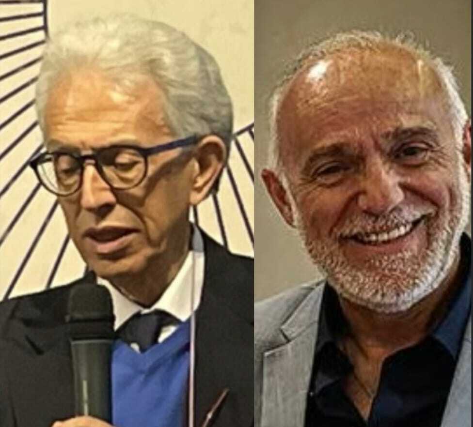 Il professor Aldo Intagliata e l'attore Giorgio Lusso Il professor Aldo Intagliata e l'attore Giorgio Lusso
