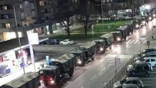 I camion carichi di bare a Bergamo, immagine simbolo della pandemia nel nostro Paese