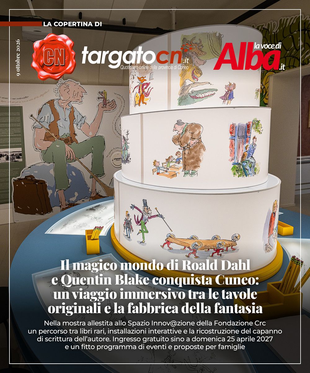 “Roald Dahl &amp; Quentin Blake. Una Splenderrima Collaborazione” il titolo della mostra allestita presso lo Spazio Innov@zione della Fondazione Crc in via Roma 17 a Cuneo