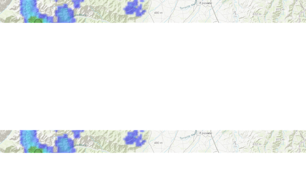 La situazione immortalata dai radar di Arpa Piemonte alle 15.55 di oggi, domenica 31 maggio La situazione immortalata dai radar di Arpa Piemonte alle 15.55 di oggi, domenica 31 maggio