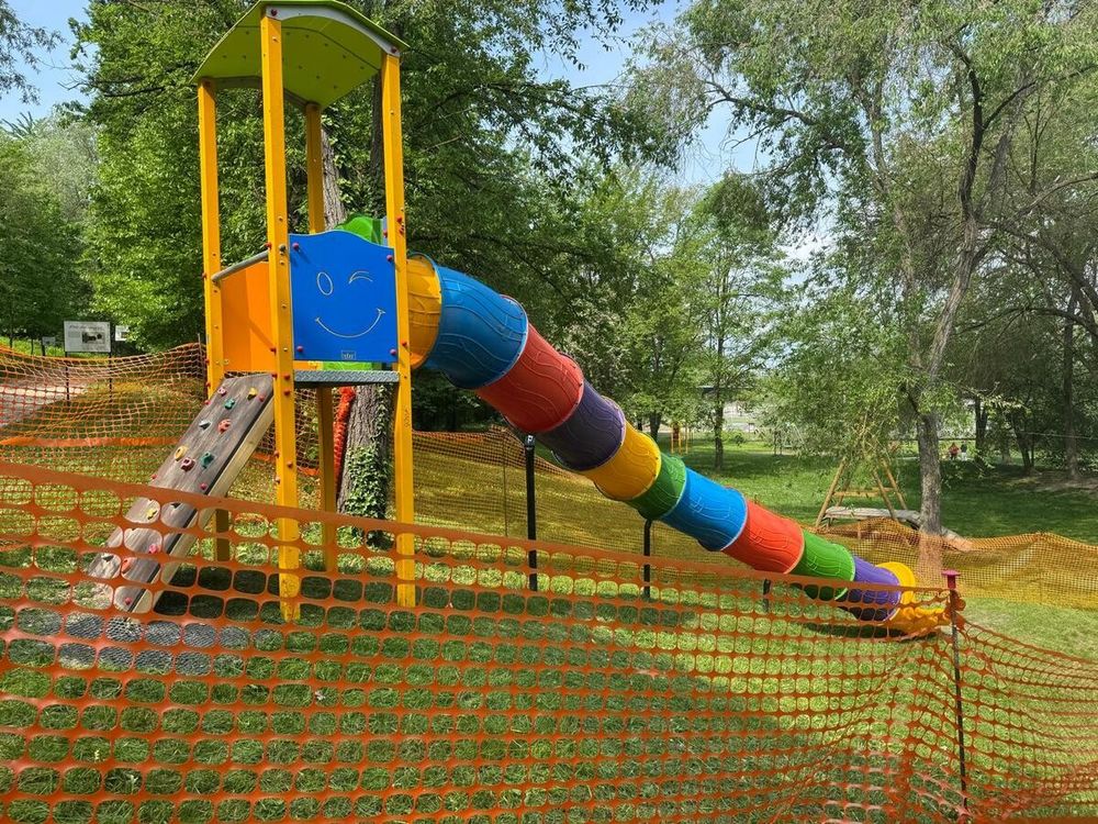 Il nuovo scivolo installato a San Cassiano