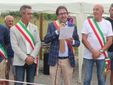 Alcuni momenti della cerimonia tenuta ieri per salutare l'ultimazione del primo lotto dell'opera