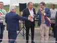 Alcuni momenti della cerimonia tenuta ieri per salutare l'ultimazione del primo lotto dell'opera