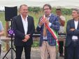 Alcuni momenti della cerimonia tenuta ieri per salutare l'ultimazione del primo lotto dell'opera
