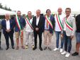 Alcuni momenti della cerimonia tenuta ieri per salutare l'ultimazione del primo lotto dell'opera