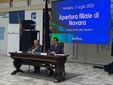 Alcuni momenti dell'inaugurazione tenuta oggi a Novara