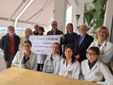 Savigliano, momenti della inaugurazione del Terrazzo in fiore nella Pediatria oncologica dell'Ospedale