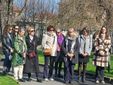 Inaugurazione della panchina lilla in piazza Dante a Saluzzo
