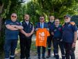 Alba: volontari in partenza dal Palazzo Mostre e Congressi Alba: volontari in partenza dal Palazzo Mostre e Congressi