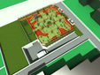 Il rendering del progetto di Scarnafigi con vista dall'alto