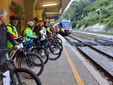 L’arrivo del treno a Limone