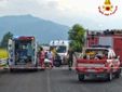 L'incidente sulla tangenziale di Mondovì (foto Comando Vigili del Fuoco) L'incidente sulla tangenziale di Mondovì (foto Comando Vigili del Fuoco)