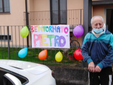 In foto Pietro Pellissero il primo giorno di rientro dall'ospedale