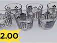 Set 6 bicchieri in vetro 26.5cl decoro “city”: Porta un tocco di stile alla tua tavola lavabili in lavastoviglie e resistenti al  microonde