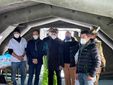 Il presidente Cirio in visita all'hub (Foto Credits Protezione Civile ANA Mondovi)