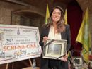 Elisa Isoardi, premiata ieri sera a Dogliani