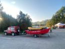 Da giovedì, nella zona dell’ex ristorante "La Cascata", ai piedi di Verduno,  è tornata a insediarsi l’Unità di Comando Locale dei Vigili del Fuoco (foto Enrico Pardi)