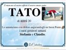 Il manifesto che annuncia la morte di Tato Il manifesto che annuncia la morte di Tato