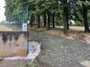 Una zona di Bra dove è caduta la grandine Una zona di Bra dove è caduta la grandine