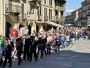 Saluzzo, corteo della cerimonia del 25 Aprile. foto tratta dalla pagina facebook del Comune