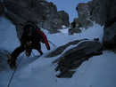 Il frame di un video relativo ad una scalata della parete nord del Monviso, repertorio Il frame di un video relativo ad una scalata della parete nord del Monviso, repertorio