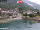 L'ingresso del fiume Stura carico di detriti nel bacino artificiale di Pietraporzio