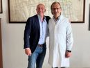 Bernardi (a destra) con il direttore generale del Santa Croce Livio Tranchida Bernardi (a destra) con il direttore generale del Santa Croce Livio Tranchida