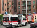 I mezzi di 118 e Vigili del Fuoco in via Trento