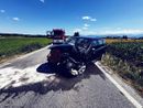 Una delle vetture coinvolte nell'incidente Una delle vetture coinvolte nell'incidente