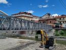 Garessio, rimossa la passerella Bailey presa in affitto nel 2020, dopo l'alluvione [VIDEO]