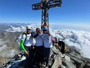 Marco Galliano in vetta al Monviso con  Diego Bramardi e Fabrizio Rolle- Foto Paolo Cilli