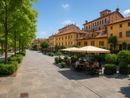 La simulazione di corso Italia con verde e arredo urbano La simulazione di corso Italia con verde e arredo urbano