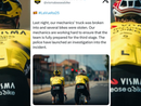 Il post pubblicato dal Team Visma