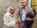 Suor Silvia con Livio Tranchida, già Direttore Generale del Santa Croce