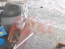 Un frame del filmato che ritrasse il tentativo di Cornero di investire il ristoratore Un frame del filmato che ritrasse il tentativo di Cornero di investire il ristoratore