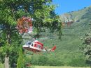 L’elicottero dei Vigili del Fuoco a Valdieri per il recupero dei 19 escursionisti bloccati in tre rifugi della Valle Gesso [FOTO]