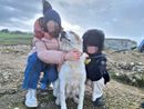 Meticcio di tre anni e mezzo. Ted, con le bambine di casa