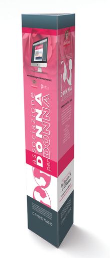 Il totem posizionato nei reparti ospedalieri