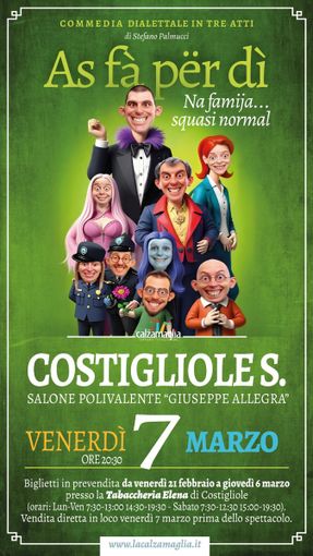 A Costigliole Saluzzo la commedia dialettale "As fà për dì" A Costigliole Saluzzo la commedia dialettale "As fà për dì"