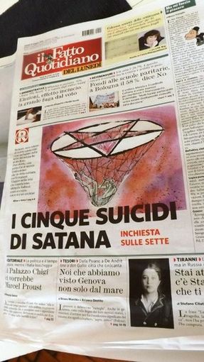 La prima pagina del Fatto quotidiano di lunedì 27 La prima pagina del Fatto quotidiano di lunedì 27