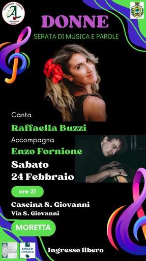 A Moretta appuntamento con "Donne, serata di musica e parole" A Moretta appuntamento con "Donne, serata di musica e parole"