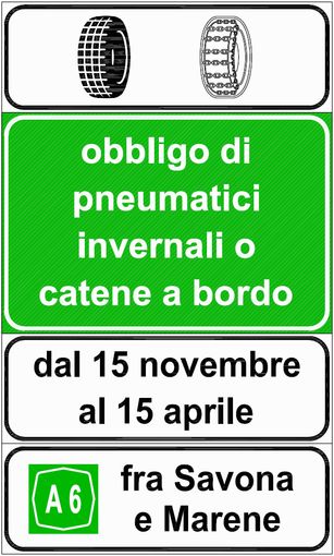 Obbligo di pneumatici invernali o catene a bordo dal 15 novembre