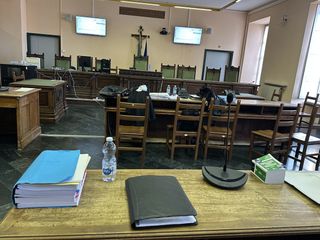 L'aula del tribunale di Cuneo L'aula del tribunale di Cuneo
