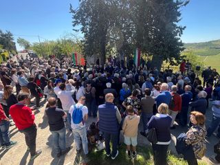 Una panoramica della celebrazione del 25 Aprile a Valdivilla (credits: Testa)