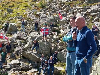 Lo stato maggiore piemontese della Lega alle sorgenti del Po, a Pian del Re