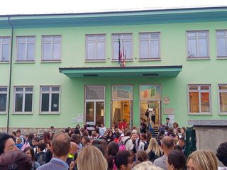 Primo giorno di scuola all'Istituto  Comprensivo di Cuneo Oltrestura