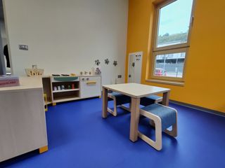 Gli interni del micronido “La casetta rossa”