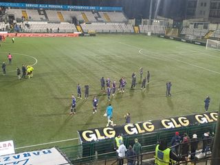 La delusione dei ragazzi del Cuneo a fine partita