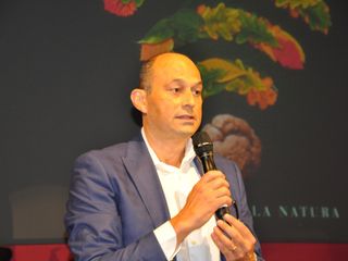 Luca Sensibile, ieri al Pala Alba per la presentazione della Fiera